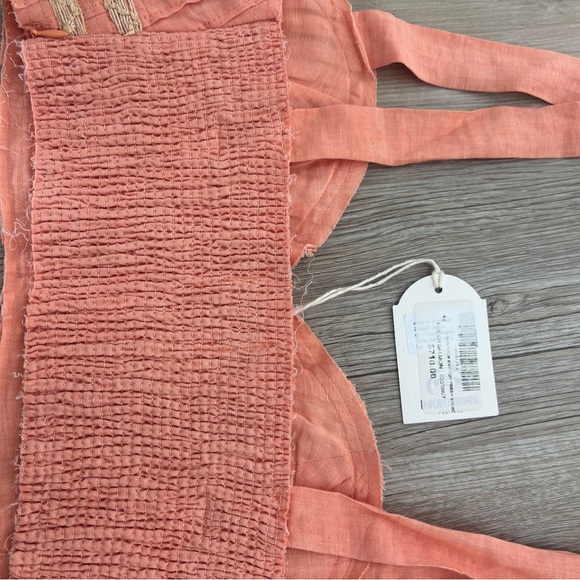 Emporio Sirenuse Positano Peach Bustier Dalia palm in Freah Salmon Top size 42 - Picture 8 of 8